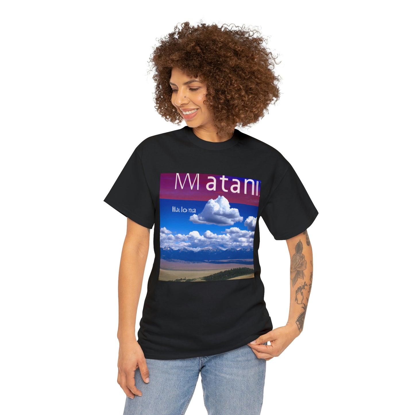 Big Sky Country is the nickname for the U.S. state of Montana, located in the northern Rocky Mountains. Montana is known for its spectacular natural beauty, vast open spaces, rolling mountains, and wide-open skies. The nickname - T-shirt