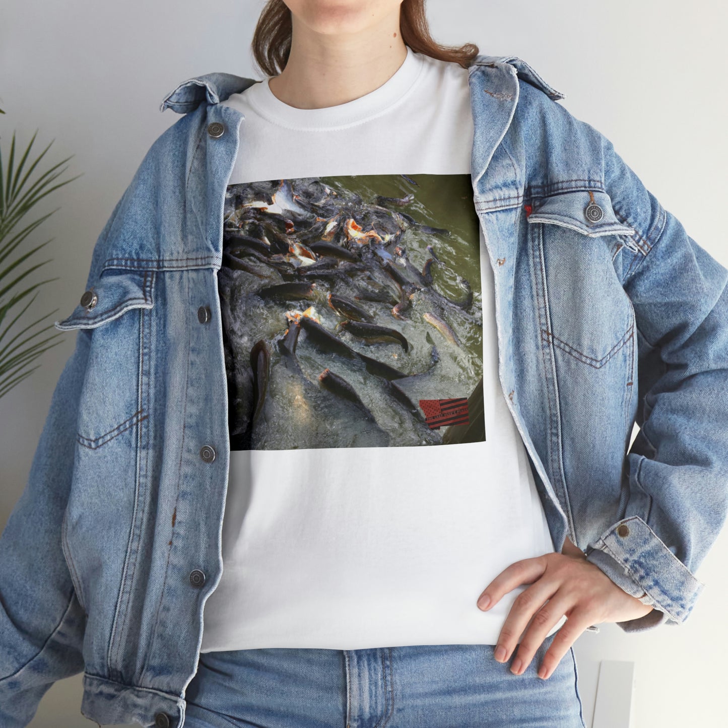 Merlefin Trout! This selectively bred fish originated in Norway and combines bold marbling of grey and white along with a vivid blue, creating an aesthetically stunning fish. It is a hardy freshwater species with a curious, playful personality. - Tshirt