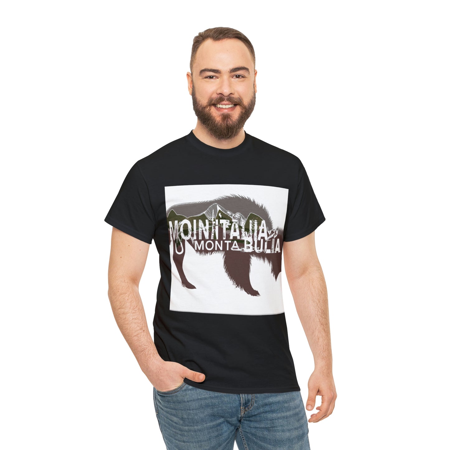 The wildlife in Montana consists of black bear, grizzly bear, elk, bison, moose, mule deer, white-tailed deer, pronghorn, mountain goat, bighorn sheep, cougar, gray wolf - T-shirt