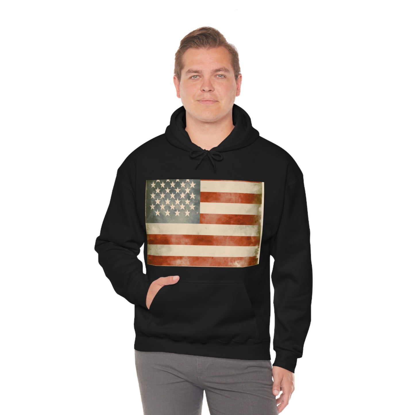 "The flag of the United States of America is the symbol of our freedom, democracy, and national unity. Its colors and stars remind us of the courage and determination it took to overcome the challenges faced to build our country. May we never - Hoodie