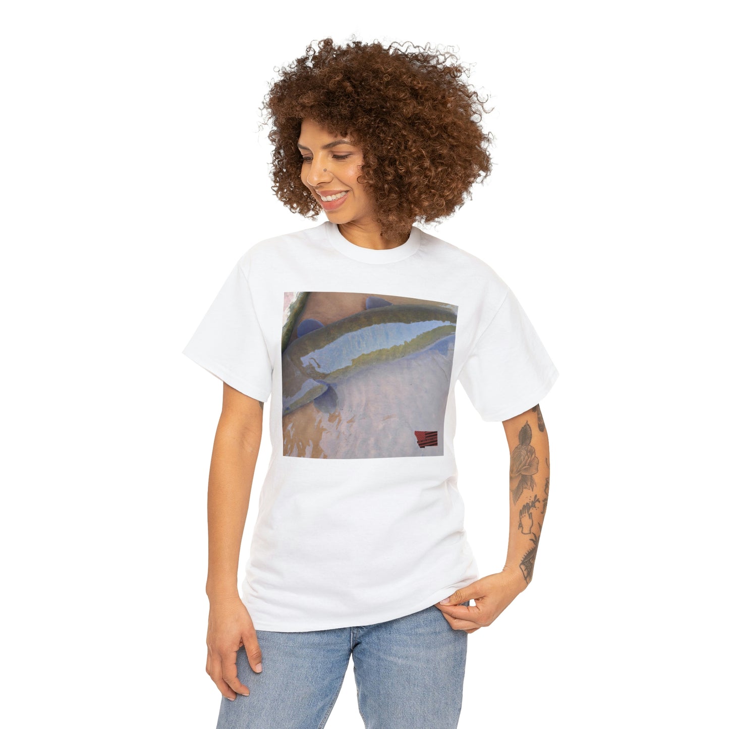 Gloaming Ghost Fish, a silvery-gray nocturnal species with white stripes across its body and telescopic eyes for improved night vision. - Tshirt