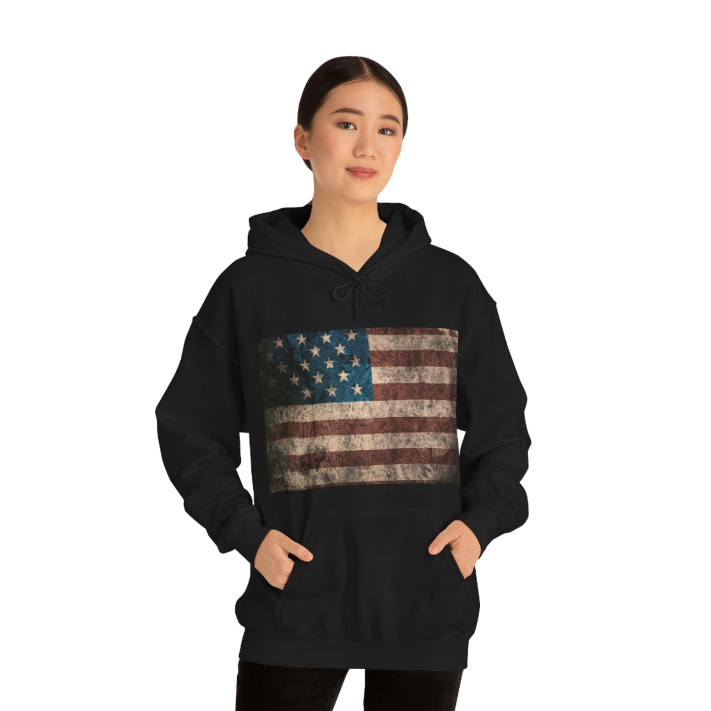 "I fervently believe that the principle and spirit of the American flag will live forever in the hearts of free men everywhere." - Dwight D. Eisenhower - Hoodie