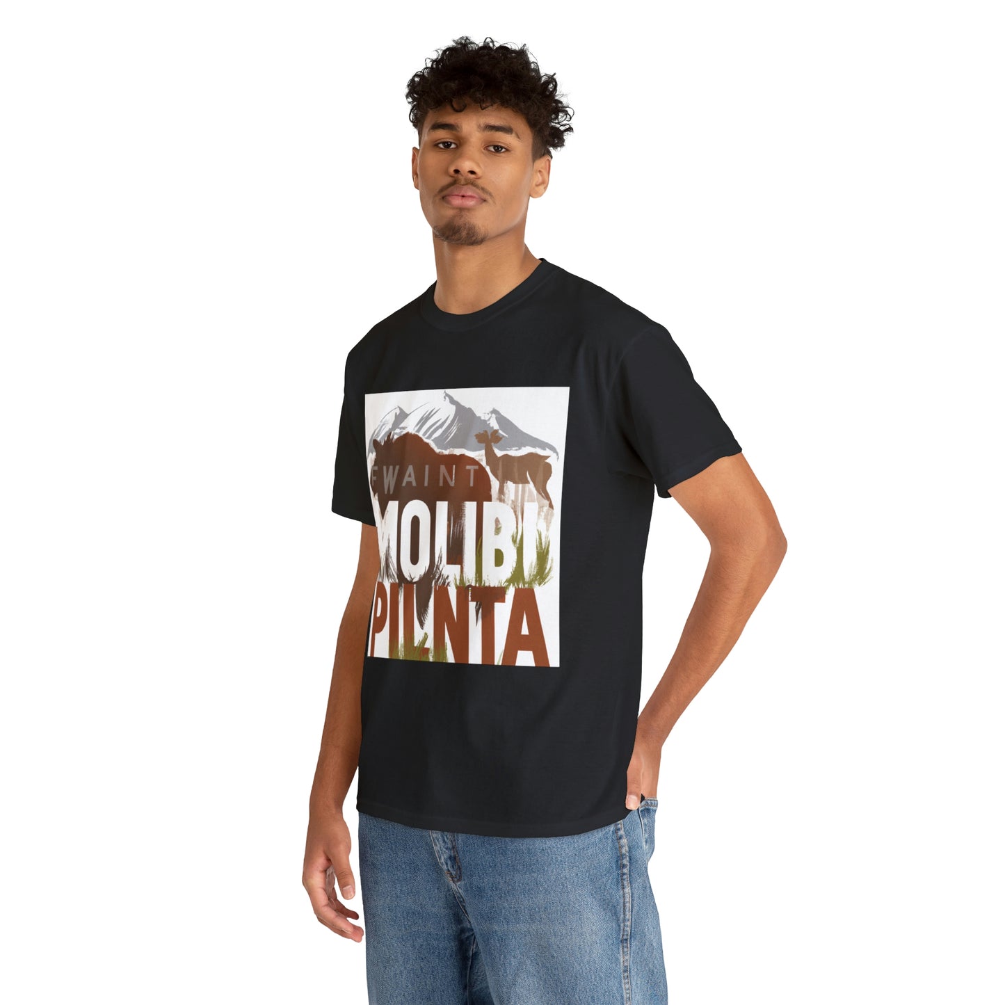 Montana's wildlife includes species of elk, deer, moose, pronghorn antelope, mountain goats and bighorn sheep, black bears, grizzly bears, mountain lions and wolves, bison, peregrine - T-shirt