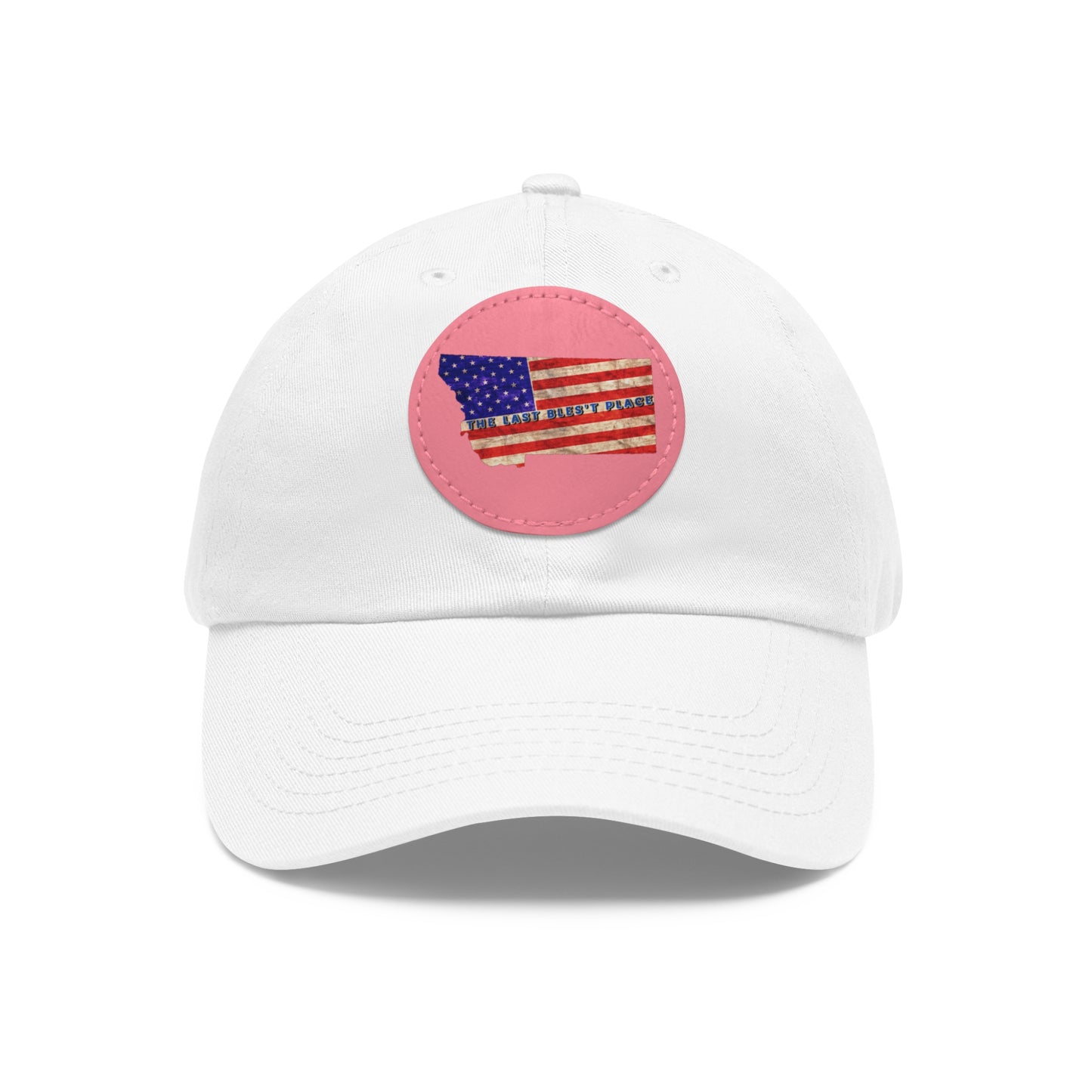 Dad Hat with Leather Patch (Round)