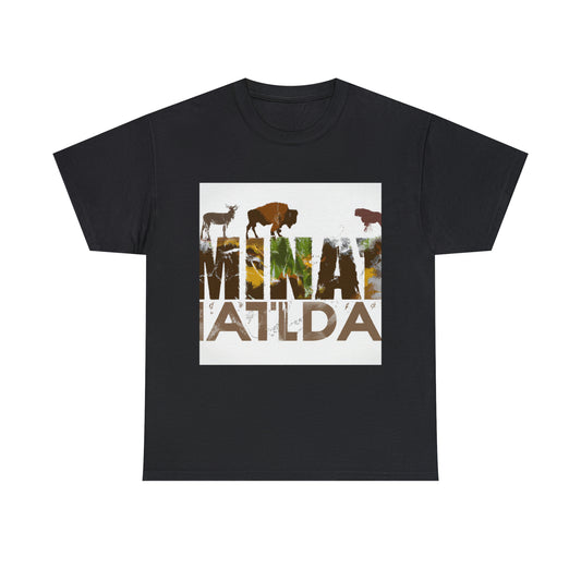 The wildlife of Montana is typically associated with the western United States. Common species include elk, mule deer, moose, bison, black bear, white-tailed deer, pronghorn, bighorn sheep, cougars - T-shirt