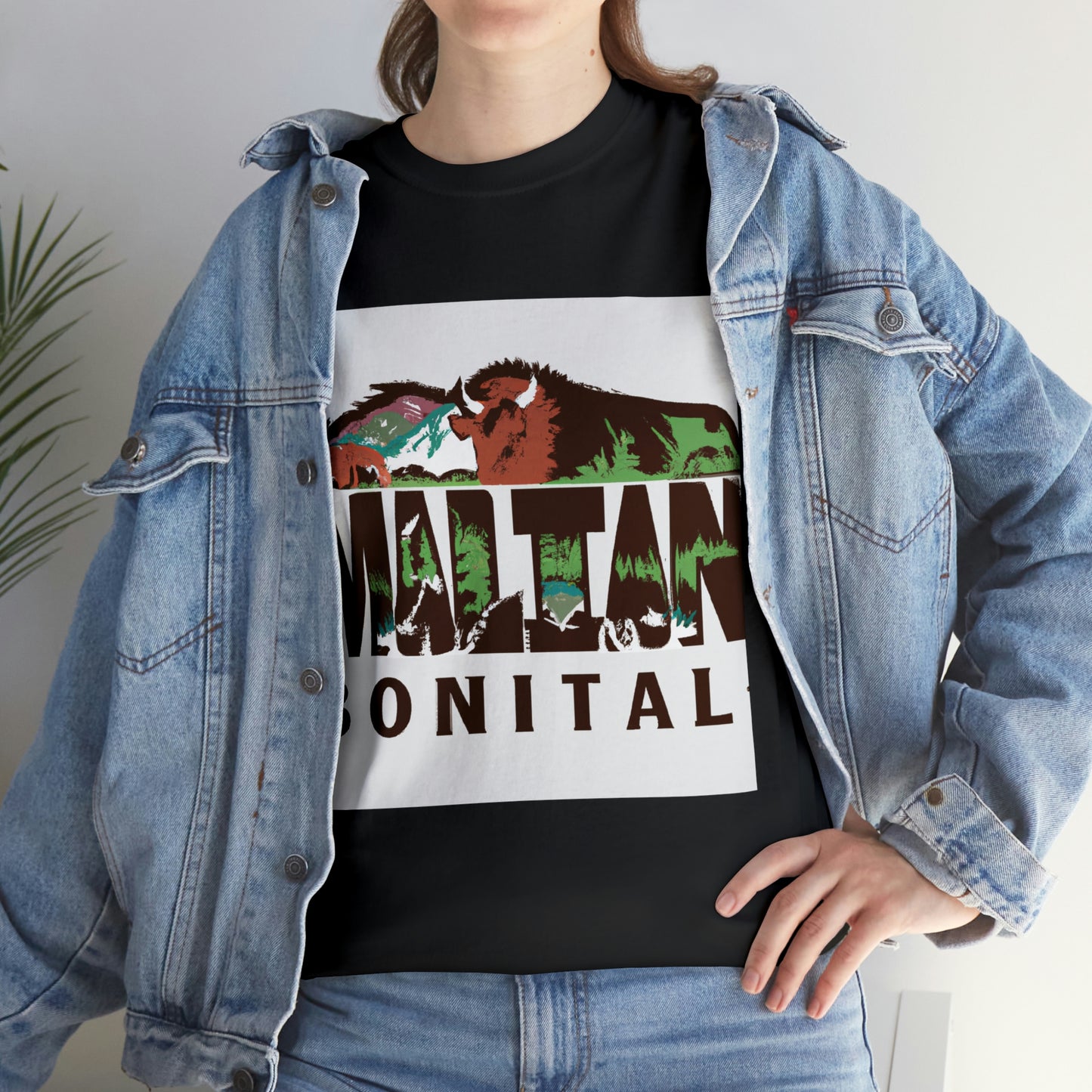Montana is home to a wide variety of wildlife, including many big game animals. Depending on the region, residents and visitors can see elk, bighorn sheep, mule deer, pronghorn antelope, moose, - T-shirt