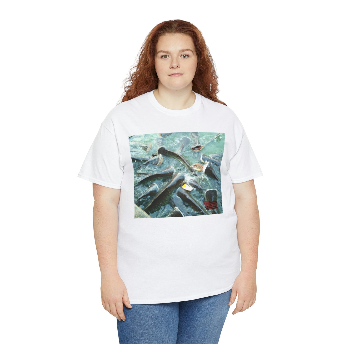 Clownhawk Fish. This breed of fish has bold black and white stripes combined with a yellow and orange fins and head. It is native to the reefs of the Caribbean and is sure to add a bright and colorful pop to any aquarium. - Tshirt