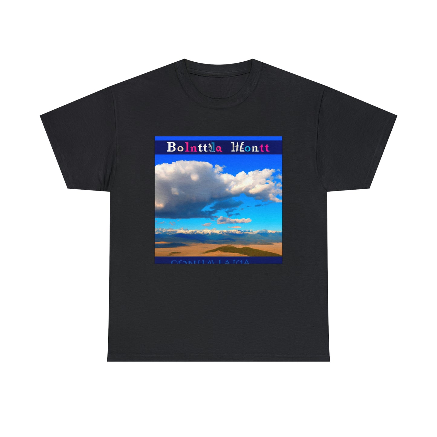 Big Sky Country is the nickname for the U.S. state of Montana. The moniker highlights the area’s wide open plains and vast mountain ranges, as well as its endless blue skies and unspoiled landscapes. Big Sky - T-shirt