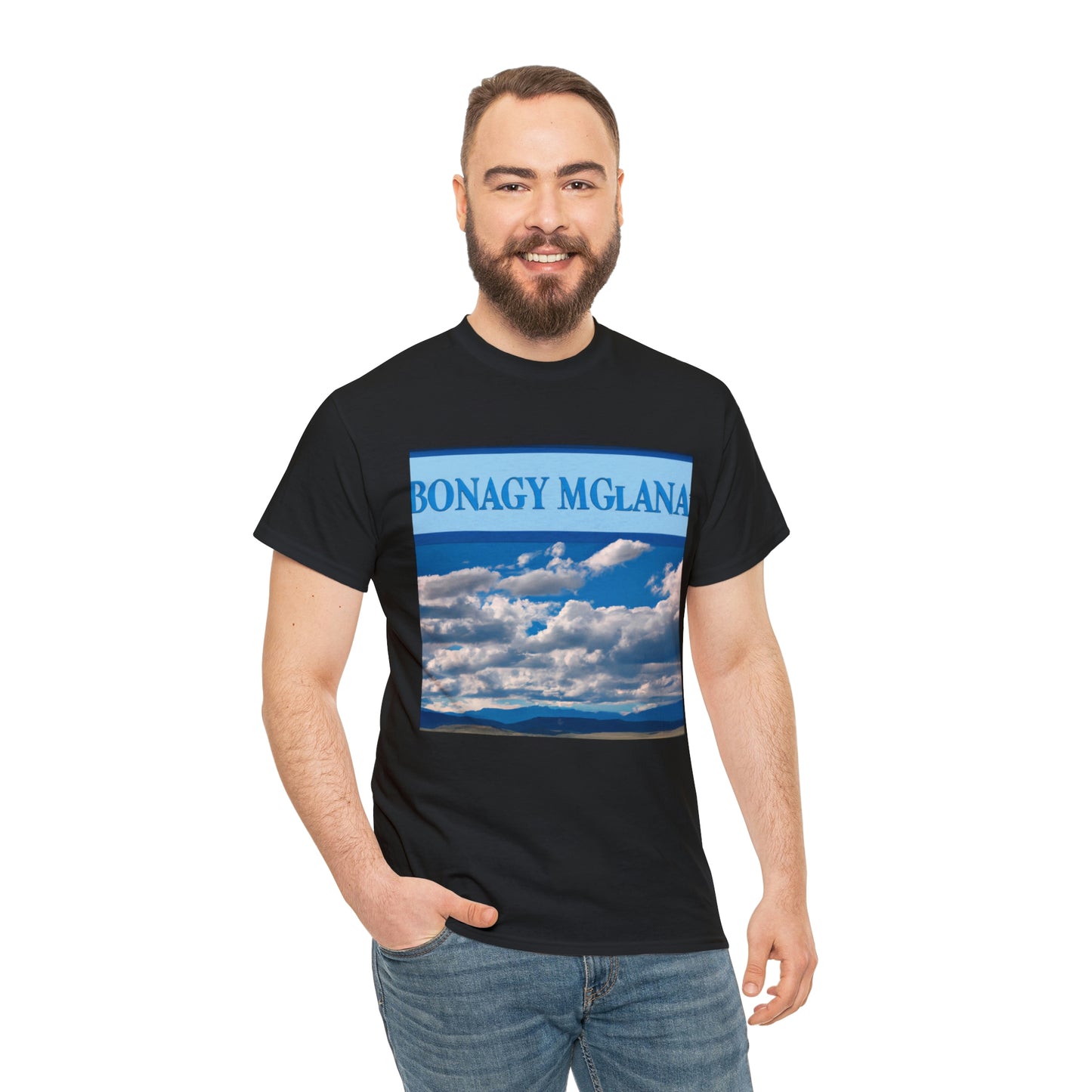 Big Sky Country is a term used to describe the mountainous landscape of the US state of Montana, known for its vast, unspoiled beauty where, on crystal-clear blue-sky days, it feels like you can see forever. - T-shirt