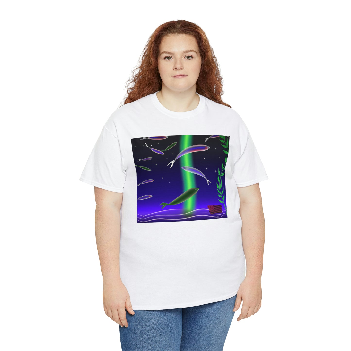 The Holographic Globe Fish! This breed has multi-faceted scales that look like jewels and iridescent opalescent coloring that creates a holographic effect! - Tshirt