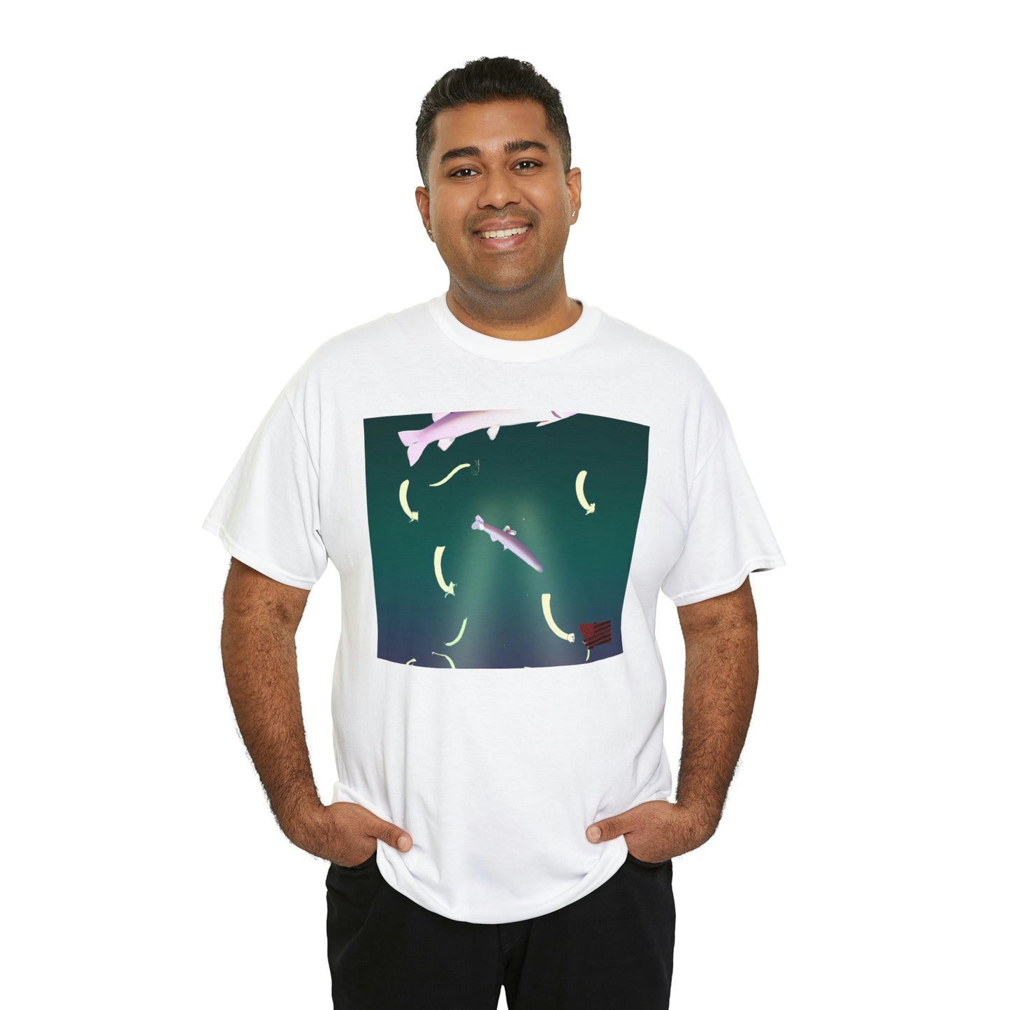 Sharktopus: a hybrid species created by crossing a shark and an octopus. This unique fish breed has an elongated body with pointed fins, shark-like jaws and tentacles at the front and back. It can reach up to - Tshirt