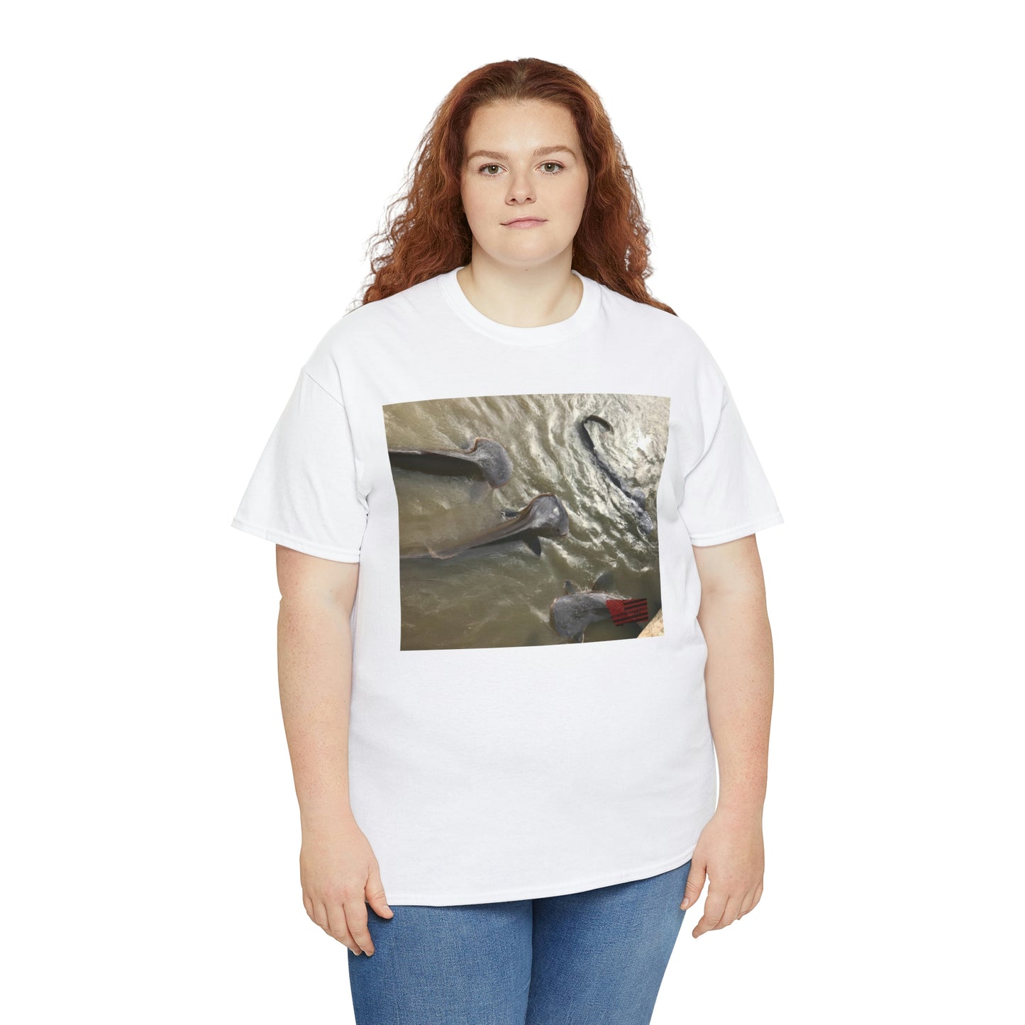 Aqua Gypsy Fish, an elusive rare species of tropical freshwater fish with a distinctive pattern of circles and stripes on its beautiful silvery scales. It has an elongated body shape with an extra long nose and its pointed fins move it swiftly - Tshirt