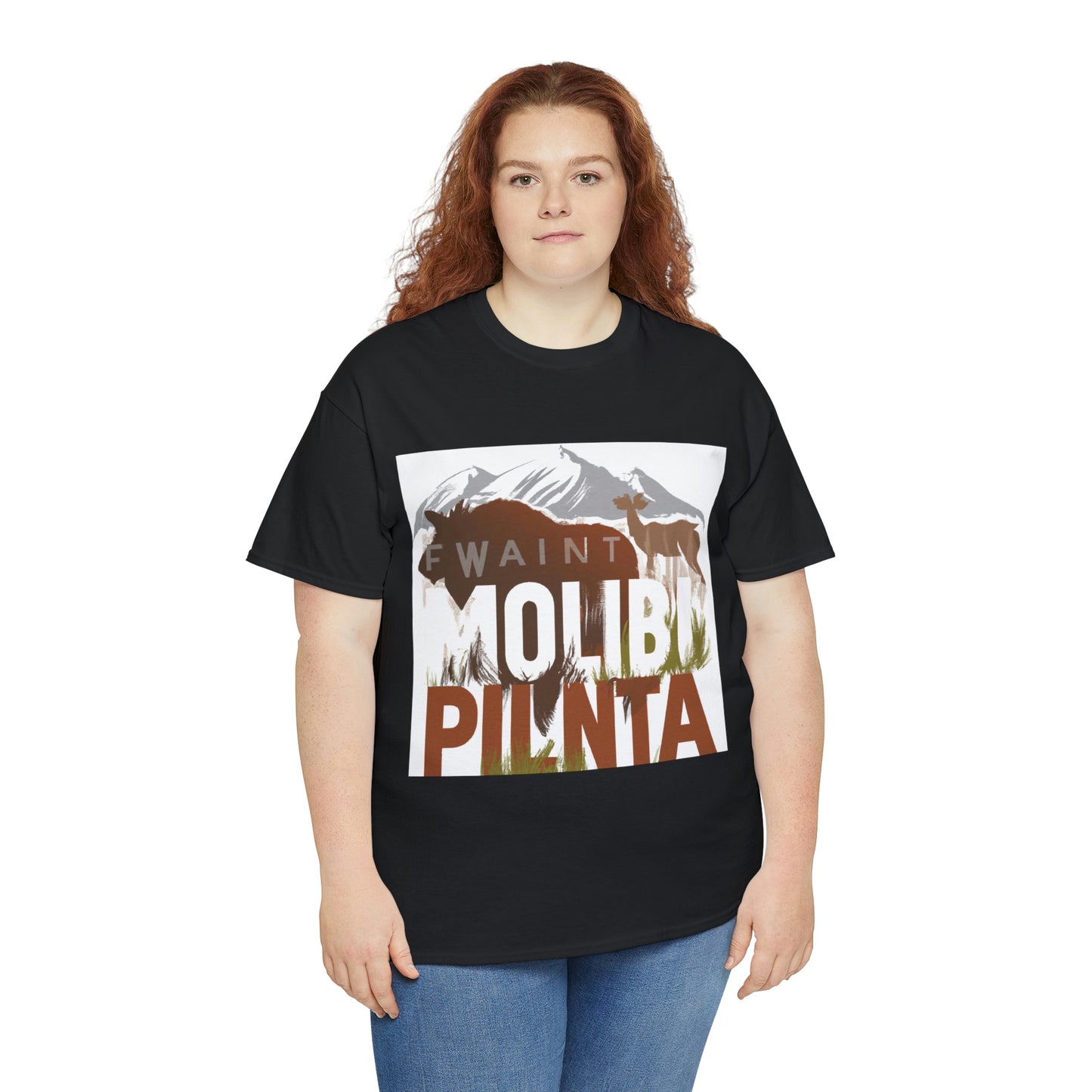 Montana's wildlife includes species of elk, deer, moose, pronghorn antelope, mountain goats and bighorn sheep, black bears, grizzly bears, mountain lions and wolves, bison, peregrine - T-shirt