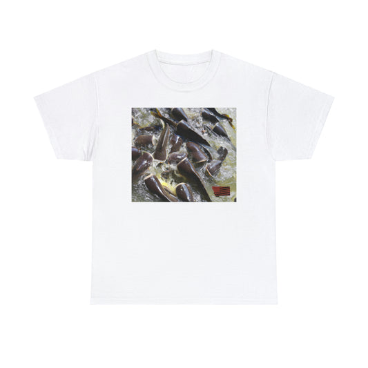 The Rainbow Wyvernfish. This fish has an iridescent rainbow hue, with a long slender body and long fins. Its head has a bulging shape, resembling a wyvern dragon and it has wide expressive eyes. It is - Tshirt