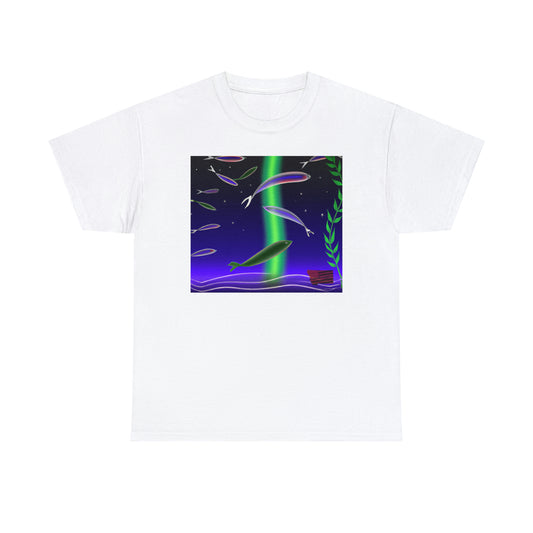 The Holographic Globe Fish! This breed has multi-faceted scales that look like jewels and iridescent opalescent coloring that creates a holographic effect! - Tshirt