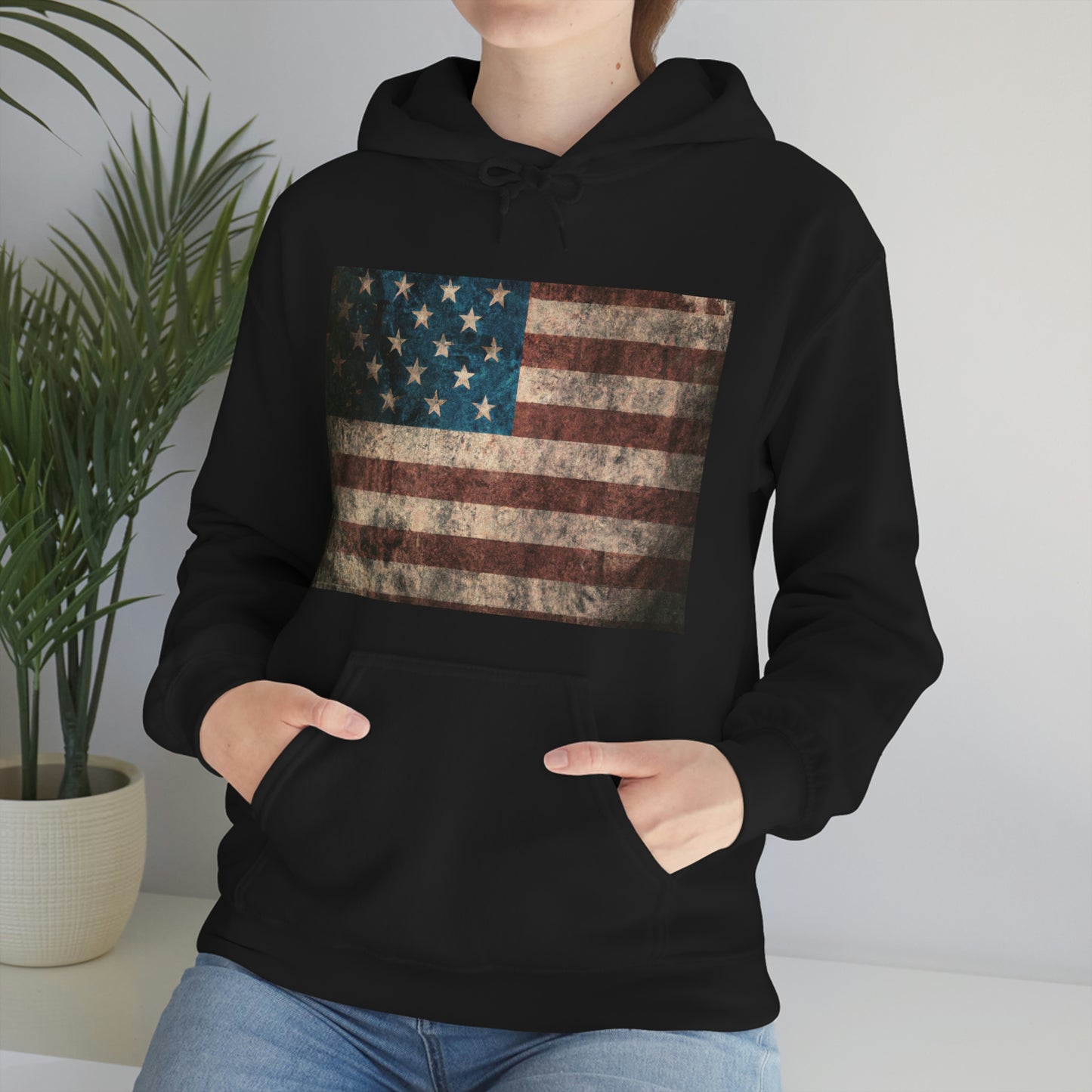 "I fervently believe that the principle and spirit of the American flag will live forever in the hearts of free men everywhere." - Dwight D. Eisenhower - Hoodie