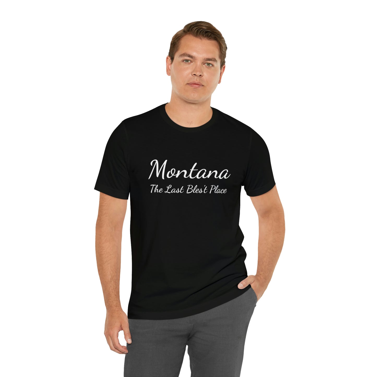 "Montana The Last Bles't Place" Black Ops Unisex Jersey Short Sleeve Tee