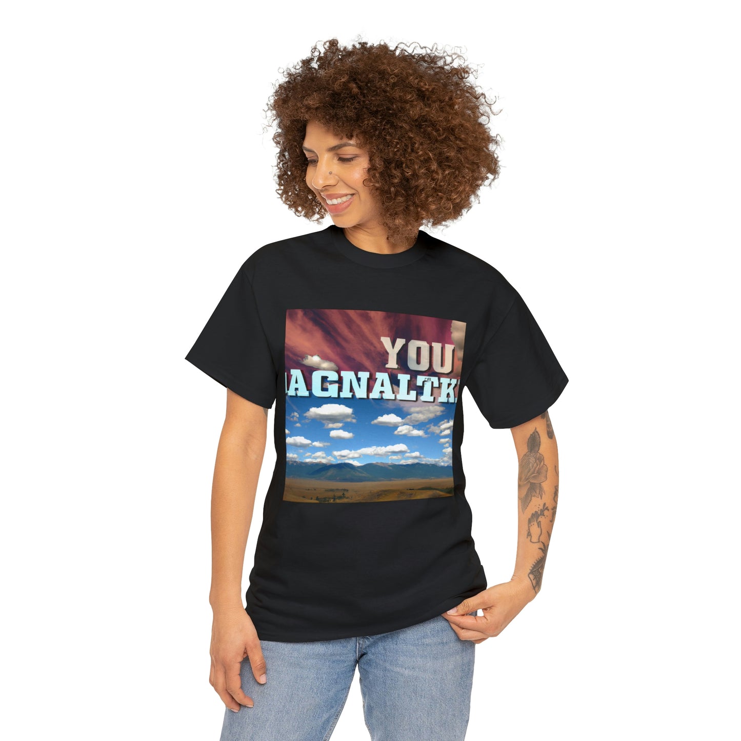 Big Sky Country is a term used to describe the western portion of the United States, primarily The Rocky Mountains and the Great Plains. It includes parts of Montana, Wyoming, Idaho, Nevada, and Utah. The term is often used to inspire - T-shirt