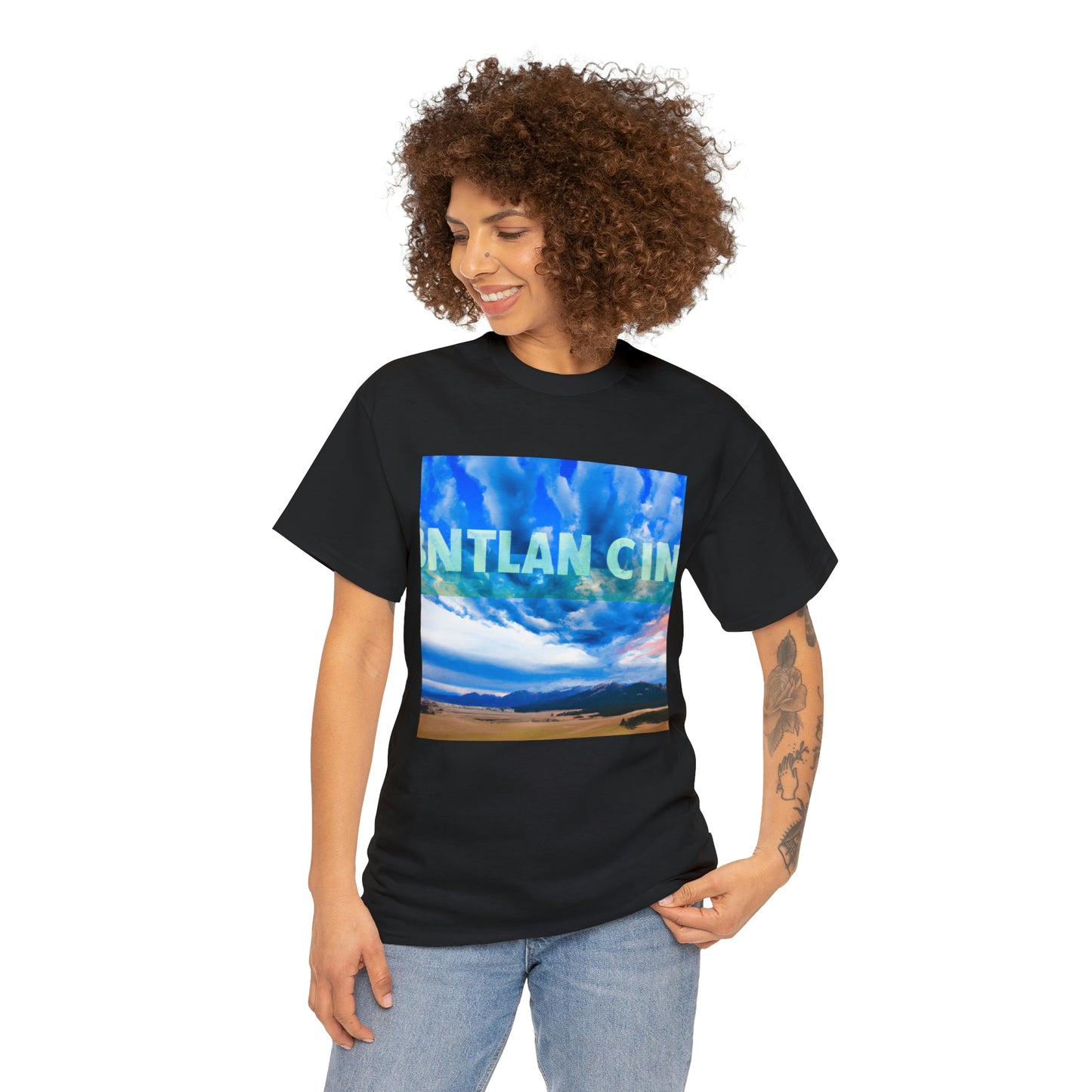 "

Montana is known as "Big Sky Country" due to its expansive, unencumbered views of the open sky. This is attributed to the state's low population density and prevalence of wide-open spaces, like its plains, deserts - T-shirt